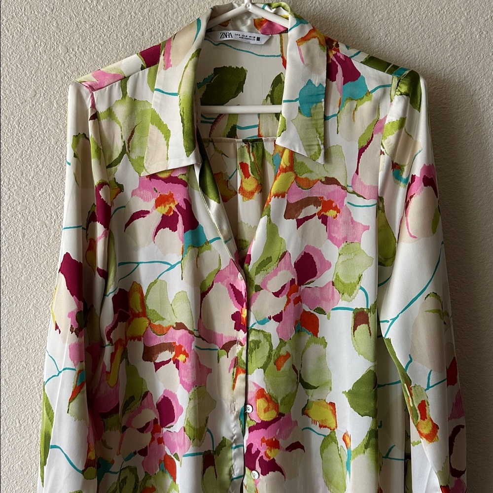 Zara Multicolor Floral Shirt